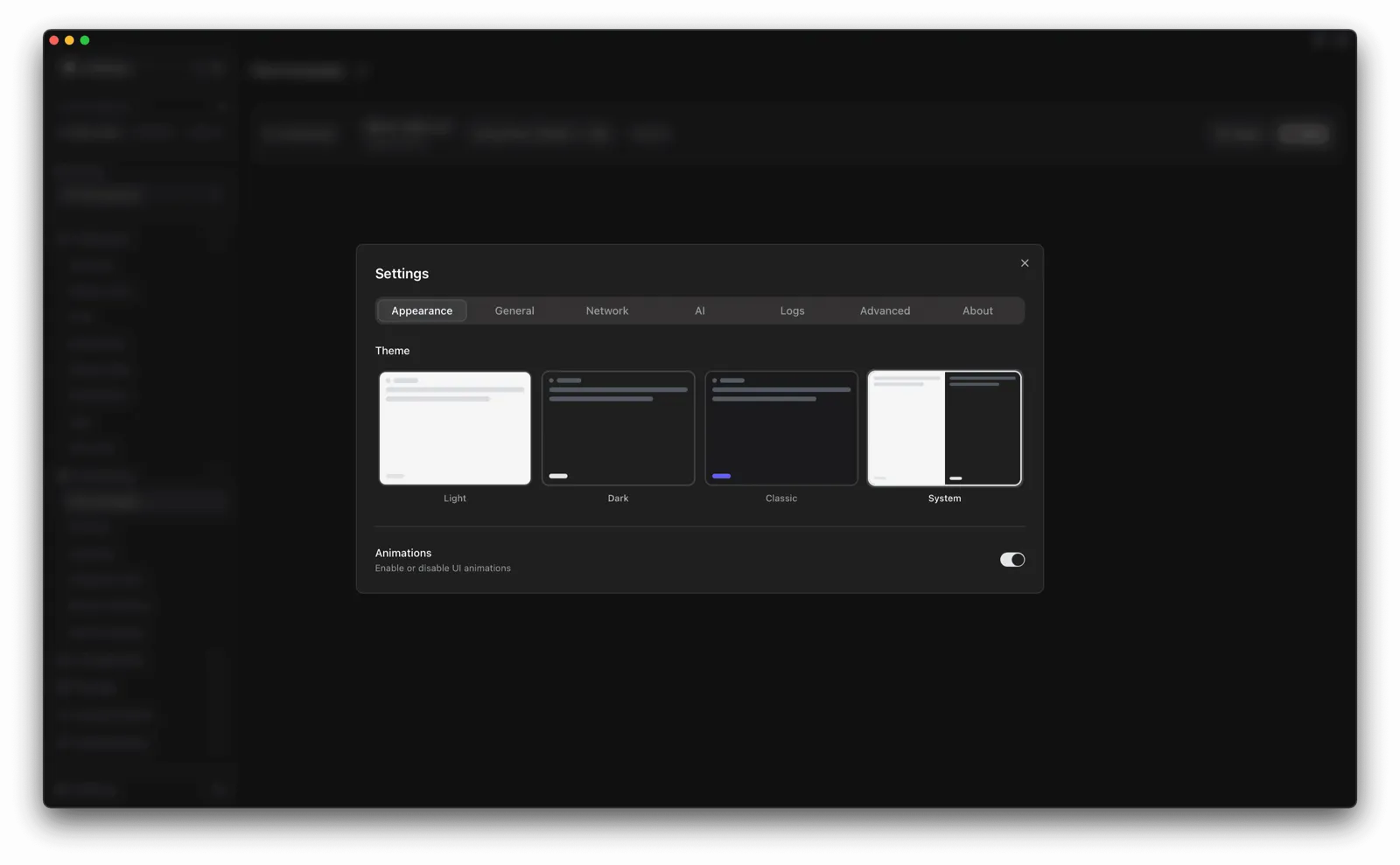 Themes & Settings